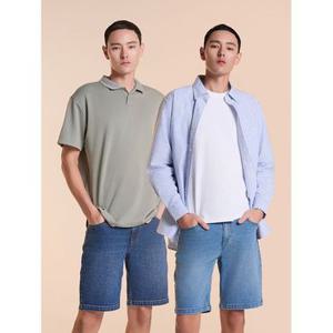 [버커루]데님 반바지 남성 2컬러 택1