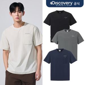 [디스커버리] 남성 프레시벤트 가슴포켓 우븐 반팔티셔츠 4종 택1  DMRS81063-SET