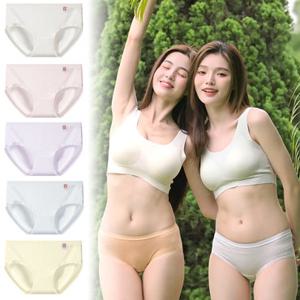 [5장세트] 여성 모달 여름 팬티 시원한 통기성 좋은 편한 삼각 팬티 학생 엄마 데일리 요일