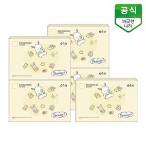 깨끗한나라 미용티슈 딥무드 에센셜케어 로션 3겹 여행용 64매(산리오) x 5팩