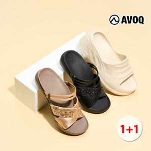 [AVOQ] 여성 투웨이 샌들 1 + 1 시즌특가(글리터샌들+웨지슬라이더)