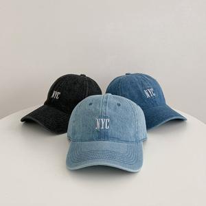 [깔끔한 데님] NYC 데님 청 볼캡 여성 캡모자 야구모자 운동 마라톤 러닝캡