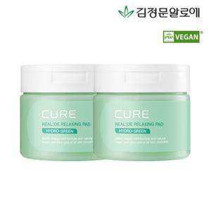 [김정문알로에] 큐어 리알로에 릴렉싱 토너패드(본품) 60매 2개 (정가 52,000원)