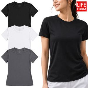 3장세트 여성 쿨드라이 무지 반팔 티셔츠 기능성 쿨티셔츠 무지티 기본티