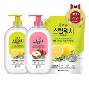 자연퐁 스팀워시 주방세제 3개 (3종택1)