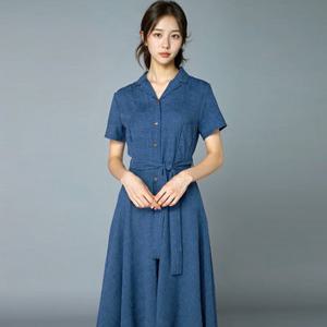 [리뷰인증 4.4점][HIT 상품]샐리 벨트핀턱카라원피스_I5B-COP019