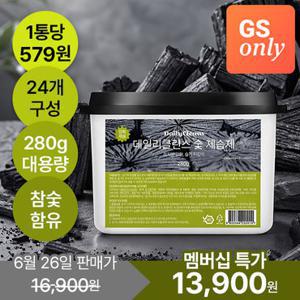 데일리클린스 대용량 참숯제습제 280g*24개입(구슬타입/국내생산) 흡수량570ml