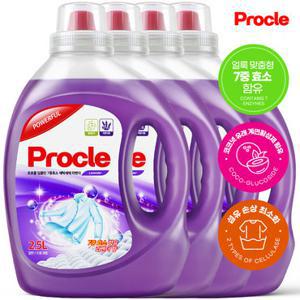 3 +1 프로클 딥클린 세탁세제 2.5L 라벤더향 7중 효소 대용량 일반 드럼 겸용 섬유케어 실내건조