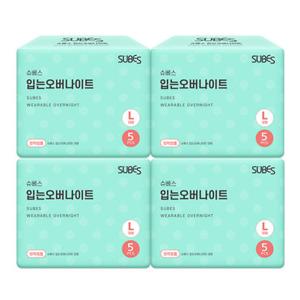 슈베스 입는오버나이트 팬티형 생리대 5P x4팩 / 대형 특대형