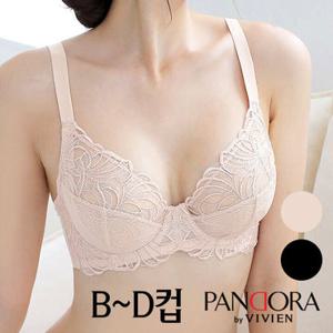 [판도라by비비안]B/C/D컵 시스루 올레이스 홑겹 와이어브라1종(P