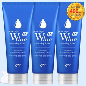 C2Y 대용량 아쿠아휩 클렌징 폼 225ml 3개