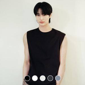[백화점][지오다노] 남성 여름 기본핏 코튼 면 슬리브리스 민소매 나시 머슬티 026543