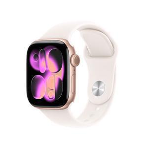 Apple 애플워치 11 42mm, GPS (로즈 골드 알루미늄, 라이트 블러시 스포츠 밴드, S/M) - [MEU04KH/A]