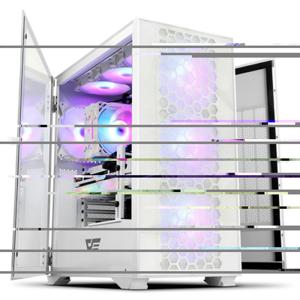 darkFlash 다크플래쉬 DLX21 RGB MESH 강화유리 (화이트) 미들타워 PC케이스