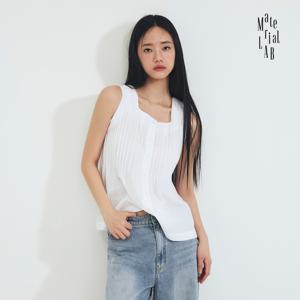 머티리얼랩 26SS 핀턱 슬리브리스 블라우스