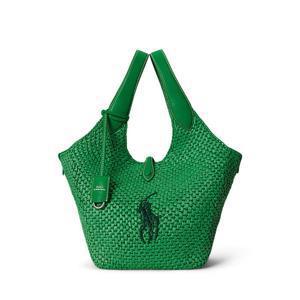 폴로 랄프 로렌 여성 폴로 플레이 빅 포니 포 라피아 토트(WAPOBAG0G620496300)