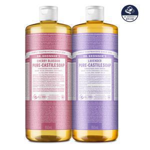 닥터브로너스 퓨어 캐스틸 솝 950ml 2개(향선택)