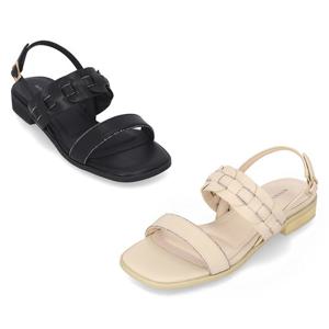 [정상가 159,000원] 엘칸토 여성 핸드 크래프트 플랫 샌들 2cm LCWW45I426