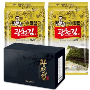 광천김 달인 재래 도시락김 16봉 /구운김/재래김/조미김