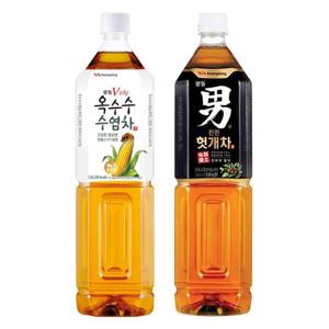 혼합 1.5L 옥수수수염차 3개 + 헛개차 3개 총 6개