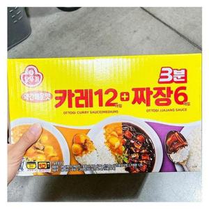 오뚜기 3분카레_짜장 200G X12 + 200G X 6 54398