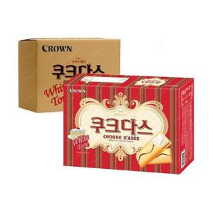 [대용량과자][과자센타][박스] 크라운 쿠크다스 화이트 77g 21입 (12571329)