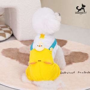 딩동펫 반려동물 올인원 병아리 입체 멜빵바지