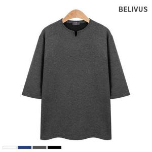 [빌리버스]빌리버스 남성 티셔츠 7부 기본 여름 무지티 BCM004