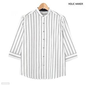 남자 스트라이프 차이나카라 7부 셔츠 DMES-SHS-STS14346761