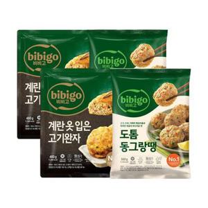 [CJ제일제당]비비고 도톰동그랑땡 560g x2개+계란옷입은고기완자 480g x2개