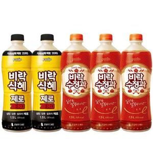 팔도 1.5L 비락 수정과 3개 + 식혜 제로 2개 총 5패트 전통