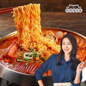 미자네식당 햄폭탄 부대찌개 700g×4팩 6종 토핑 (햄4종+우삼겹+빈) 간편식 HMR