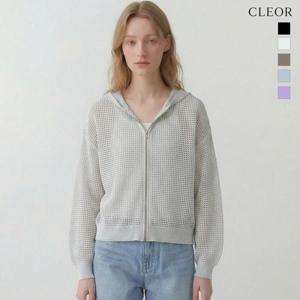[클레오르] 크로쉐 후드 니트 가디건
