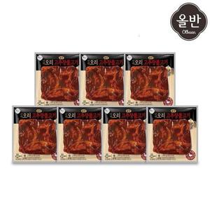 [올반]신세계푸드  오리 바짝 불고기 7팩 (고추장맛 200g x7팩 )