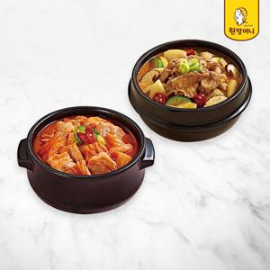 [원할머니] 고기 듬뿍 김치찌개 500g 3팩 + 차돌 듬뿍 된장찌개 500g 3팩