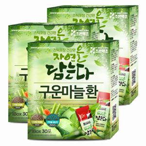 [조은약초] 프리미엄 구운마늘 환 스틱 3g x 30포 x 3박스 (총 270g)