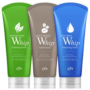 C2Y 퓨어 아쿠아휩 클렌징 폼 120ml 3개 번들 세트