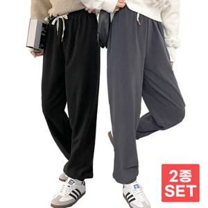 [시노코] 1+1 공용 후리스 밴딩 조거 팬츠 빅사이즈