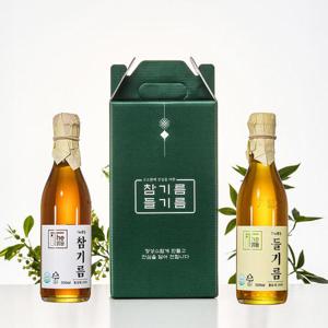 더맑음 국내산 저온압착 참기름+들기름 선물세트(쇼핑백 포함)