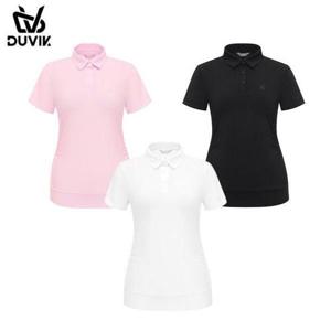 [기타]매쉬 패치 셔링 Y카라 여성 골프 반팔티셔츠 3종택1