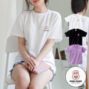 [험블][험블] 레깅스 롱티 여성 흰색 면 반팔 티셔츠 (9381131A)