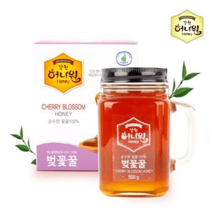 [강원허니원] 벚꽃 벌꿀 핸들컵 500g/1병