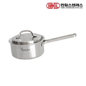 한일스텐레스 스플릿 인덕션용냄비 통5중 304스텐 편수냄비 16cm