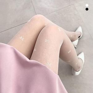 [바풀]바풀 DY S-53 패턴 스타킹 리본 스프레드 포인트