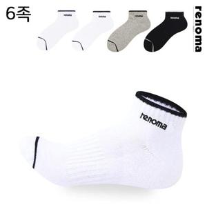 레노마 여성 스포츠 앞코 링글 쿠션 발목 양말 RM8533 6족