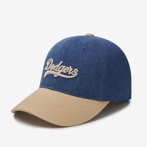 MLB 컬시브 레터링 데님배색 언스트럭쳐 A5 3ACPVD24N 07INS