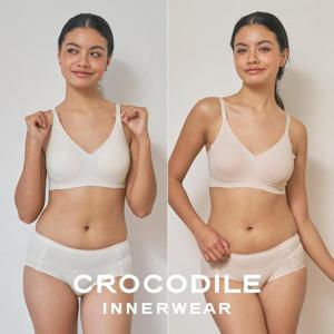 [크로커다일] 소프트핏 쉘론 후크형 브라+팬티 4종세트 오트밀 라이트베이지 CDW5M1314_T