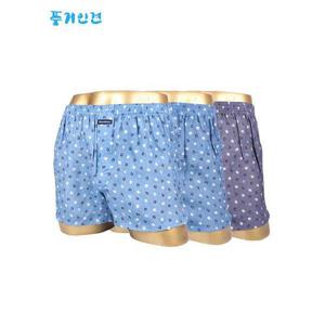 [바풀]HY DB 184126 리프도트 풍기인견 남성사각팬티 직물트렁크