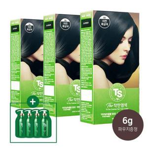 TS 더착한염색 티에스 염색약x3개+6g 샴푸 파우치