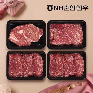 [NH순한한우] 1++등급 한우 구이정육 혼합선물세트 3호 1.2kg (등심/국거리/불고기/불고기)